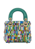 Micro Lady Dior Minjung Kim Beaded Teal, back view